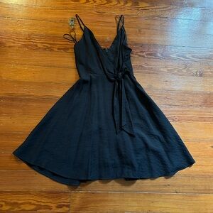Express Black Strappy Faux Tie Dress